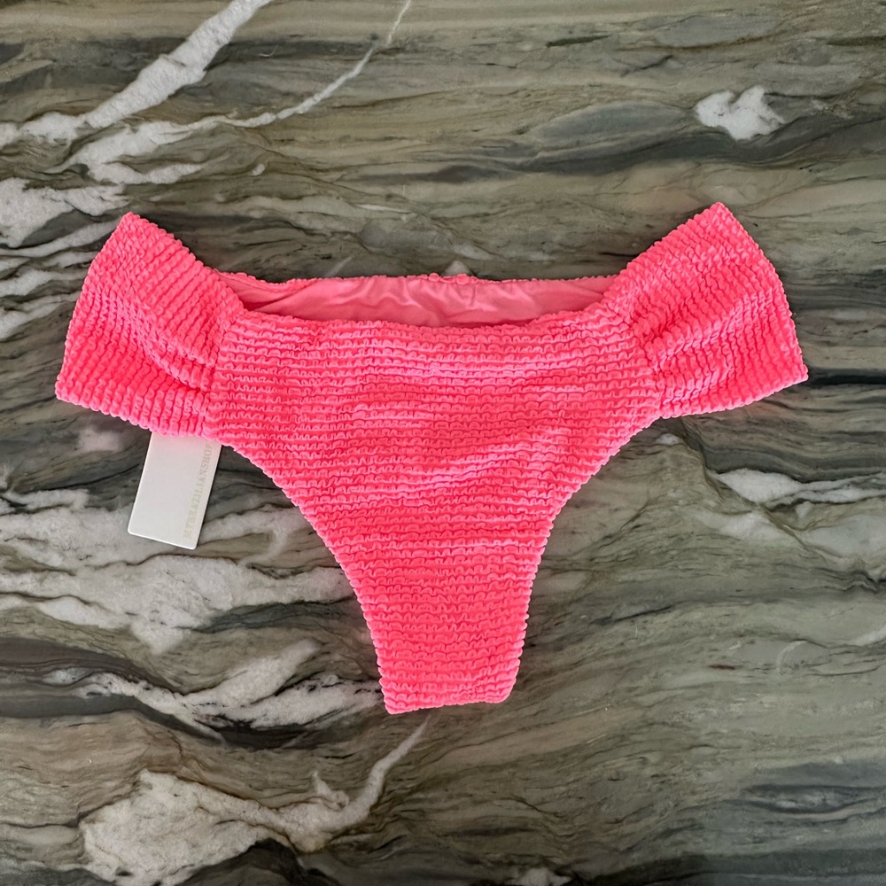 Vibrant Pink Textured Bikini Bottom
